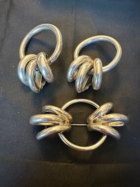 MEXICO 925 Sterling Silver Abstract Knot Jewelry Set - 48.8g